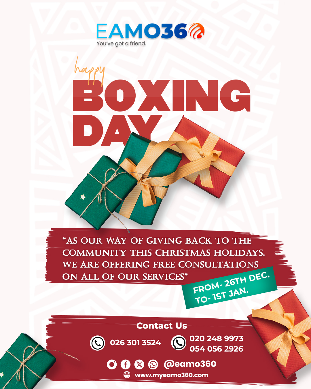 Boxing Day promotional artwork